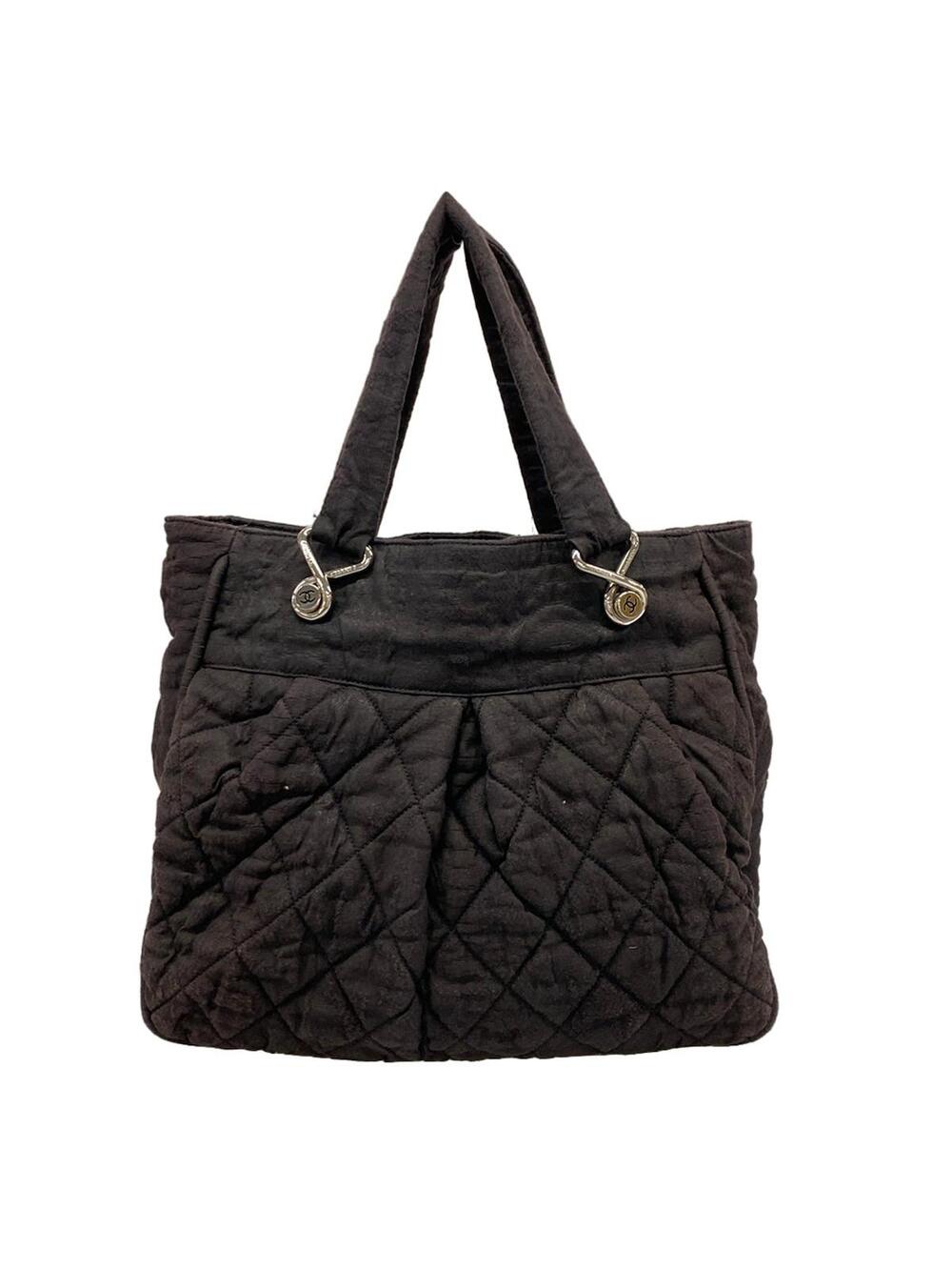 Chanel Black Cotton Tote Bag #363343C10B